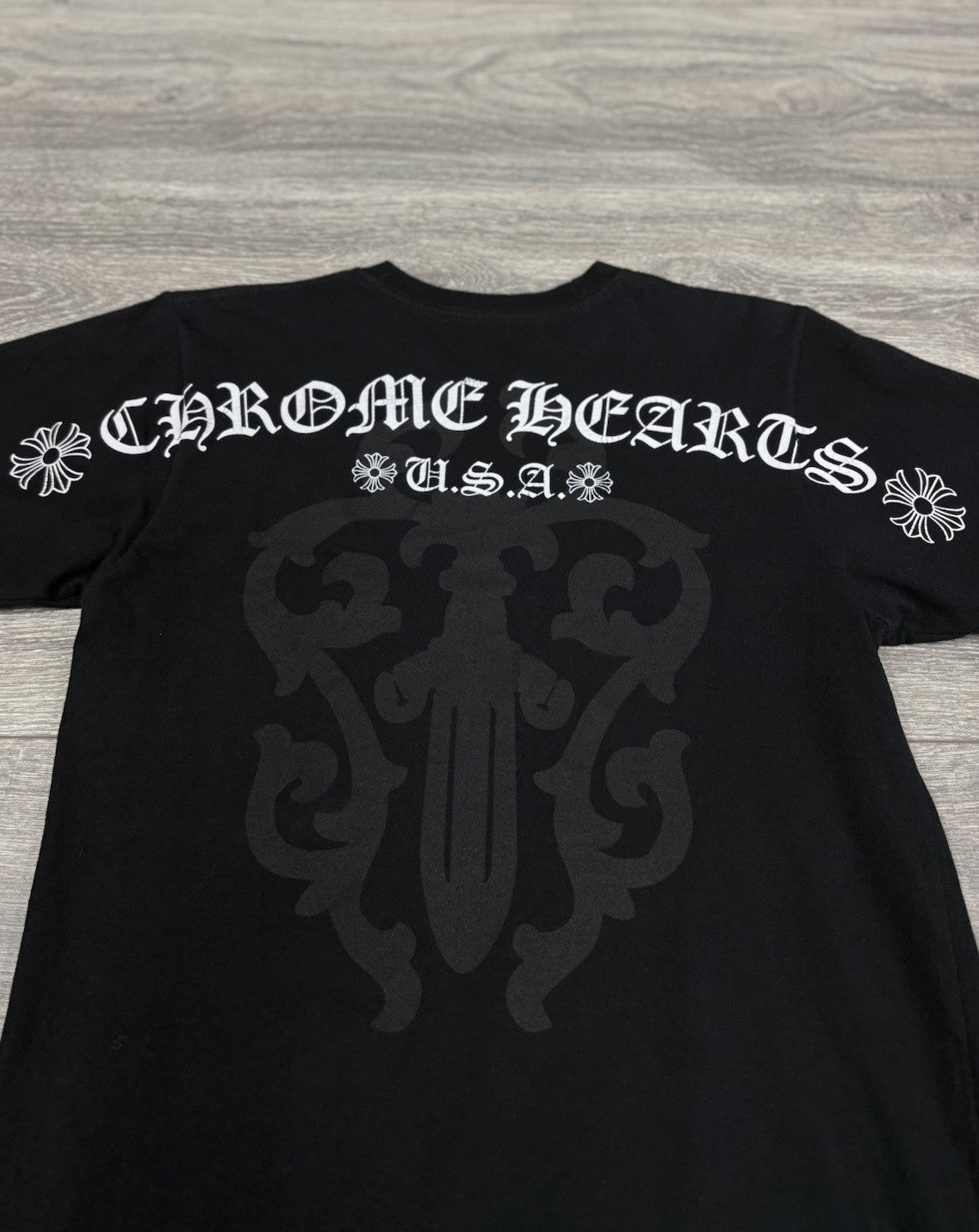Size Small - Chrome Hearts Script Dagger Logo T-Shirt ' Black ' | GREAT COND!