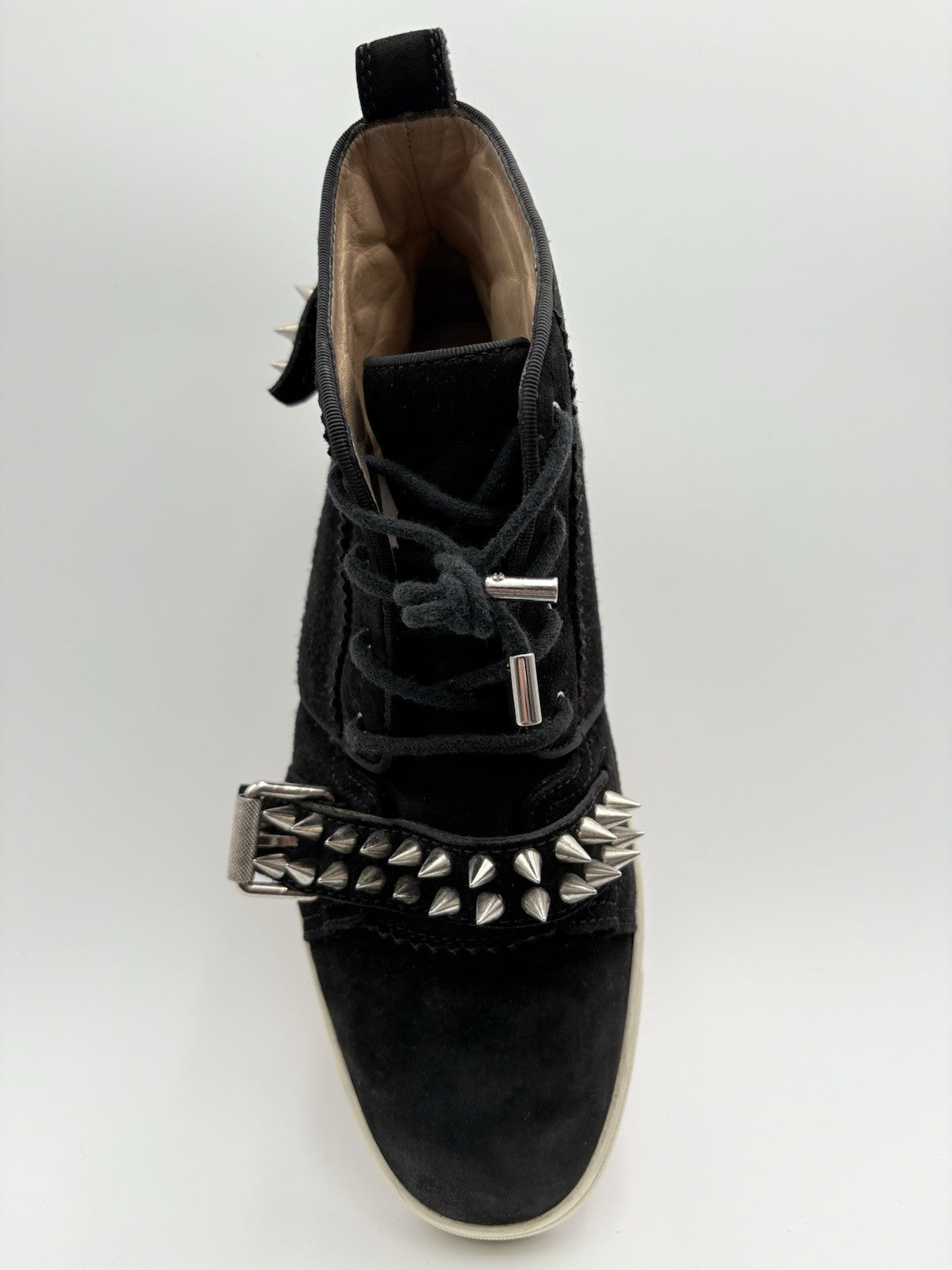Size 41 (8 US) - Christian Louboutin High ' Nono Strap Spikes ' | GOOD CONDITION