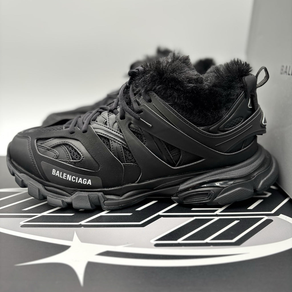 Size 46 (US 13) - Balenciaga Track Faux Fur ‘ Black ' | BRAND NEW!