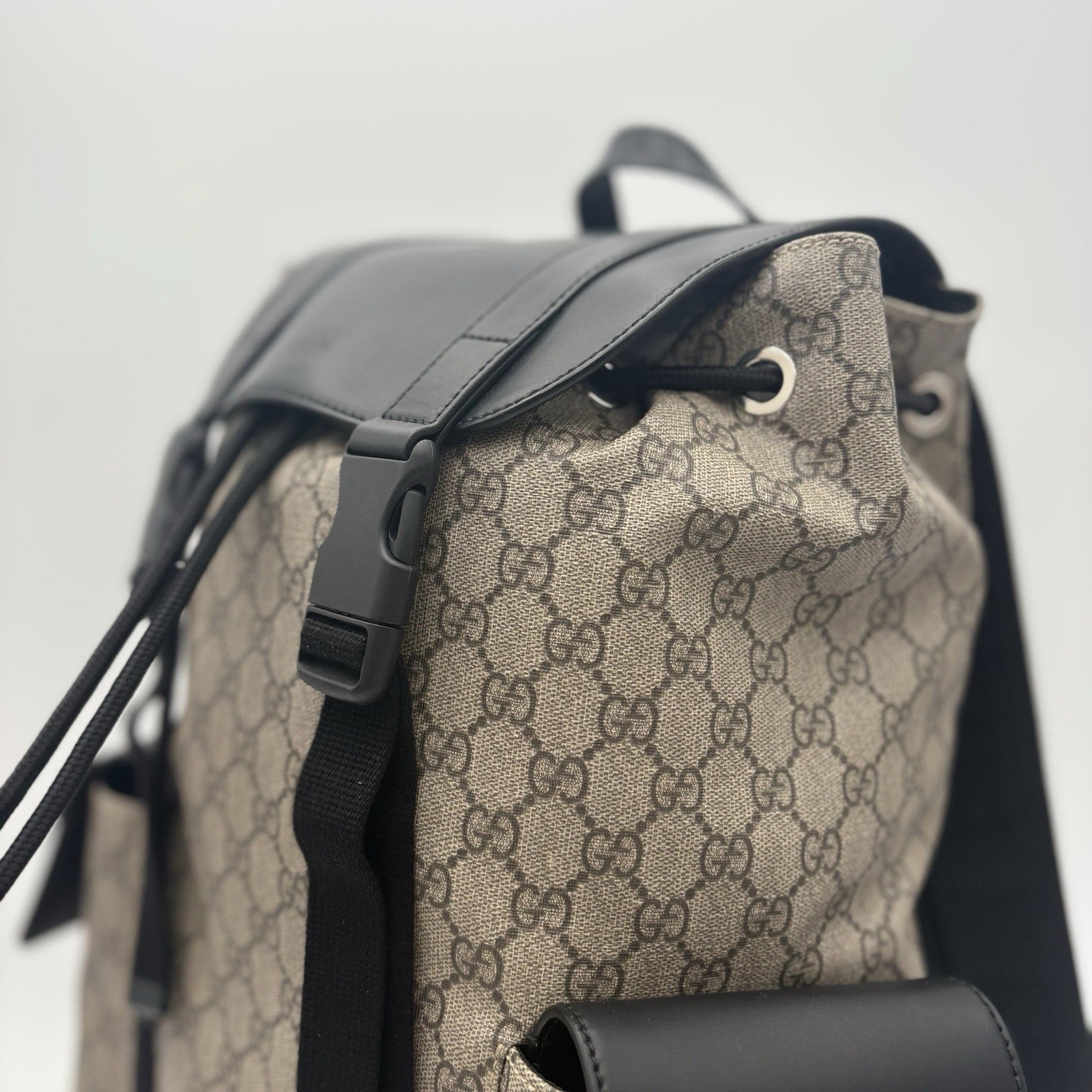 Gucci Soft Monogram GG Supreme Backpack ' Black Brown ' | GOOD CONDITION!