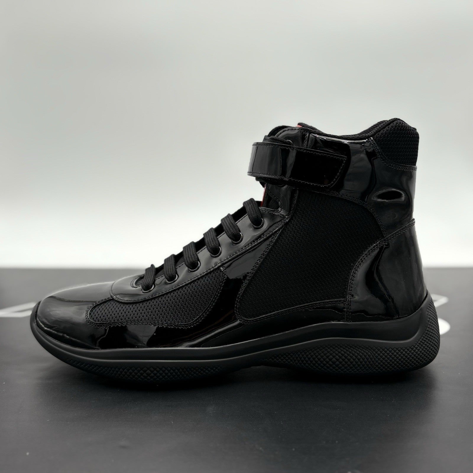 Size 10.5 UK (11.5 US) - Prada Cup High Top ' Black ' | BRAND NEW!