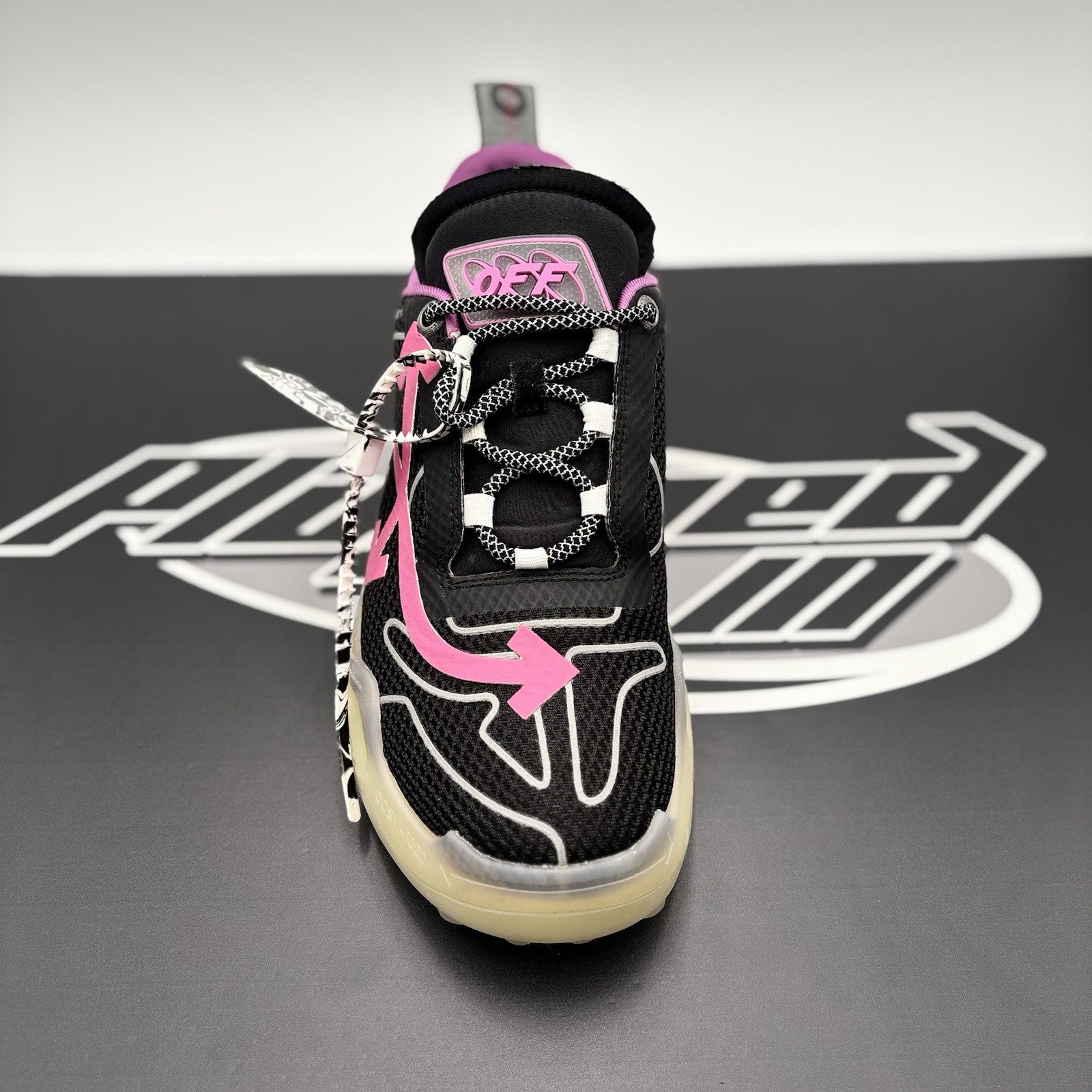 Size 42 (9 US) Off-White Odsy-1000 ' Transparent Fuchsia ' | GREAT CONDITION!