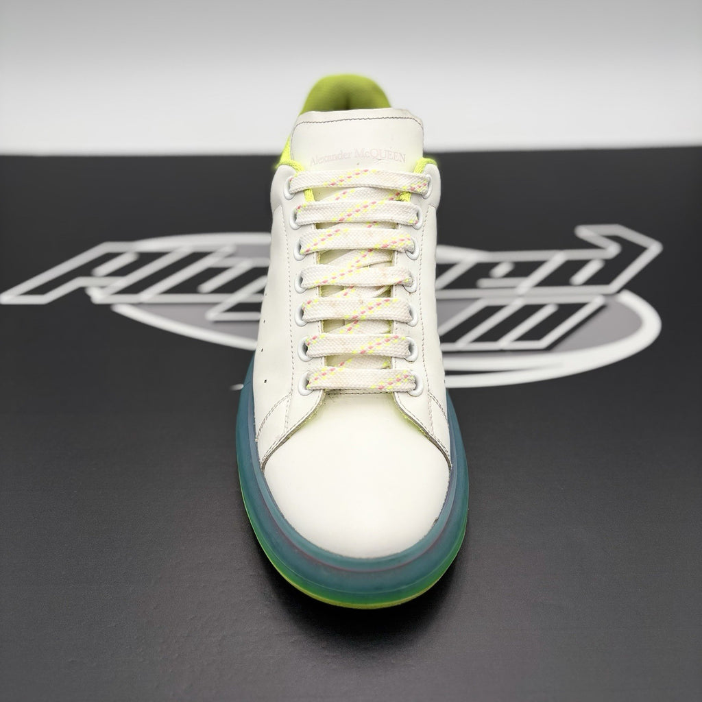 Size 42 (9 US) Alexander McQueen ' Transparent Sole/White Iridescent '
