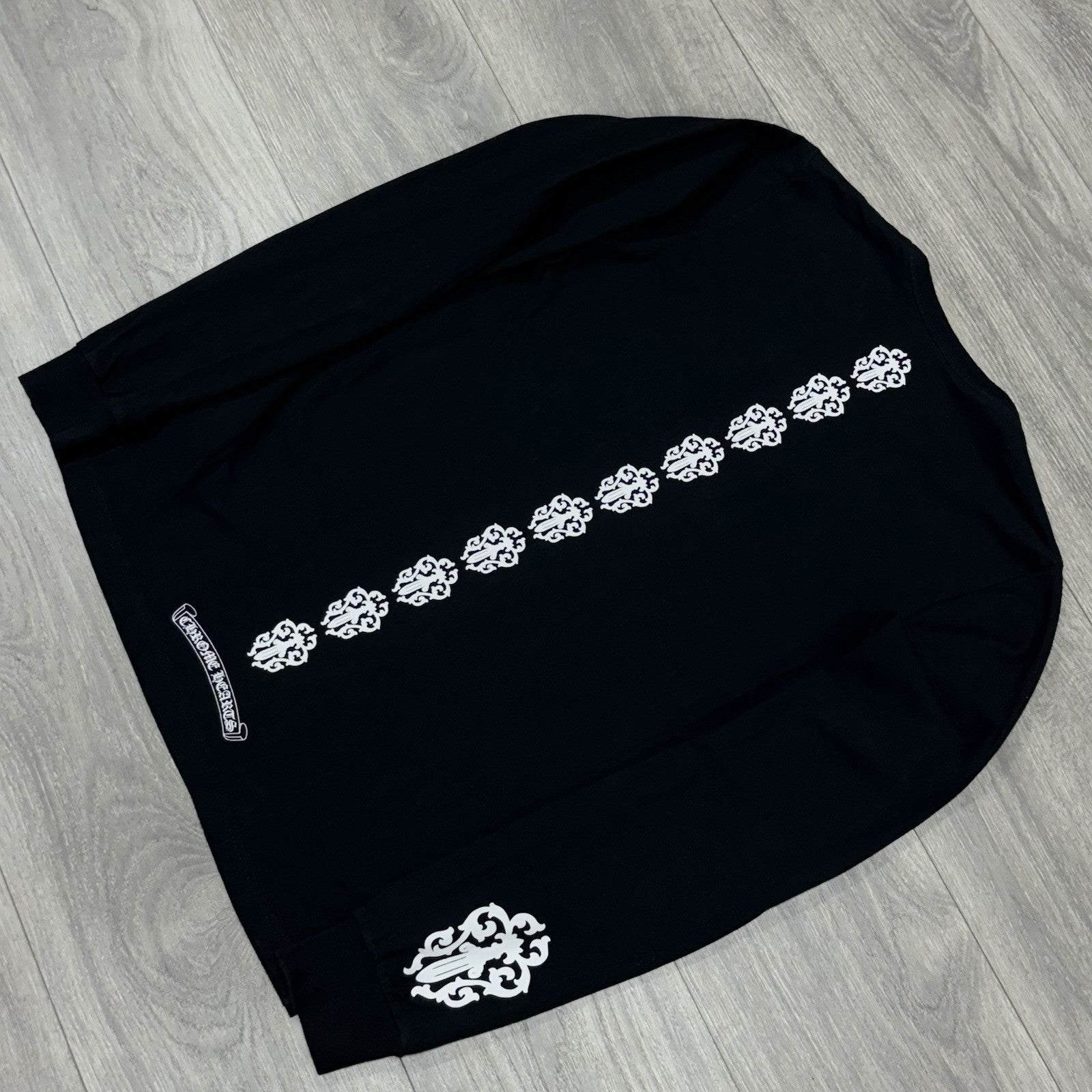 Size S - Chrome Hearts Dagger & Vine Spine Long Sleeve ' Black ' | SUPER CLEAN!