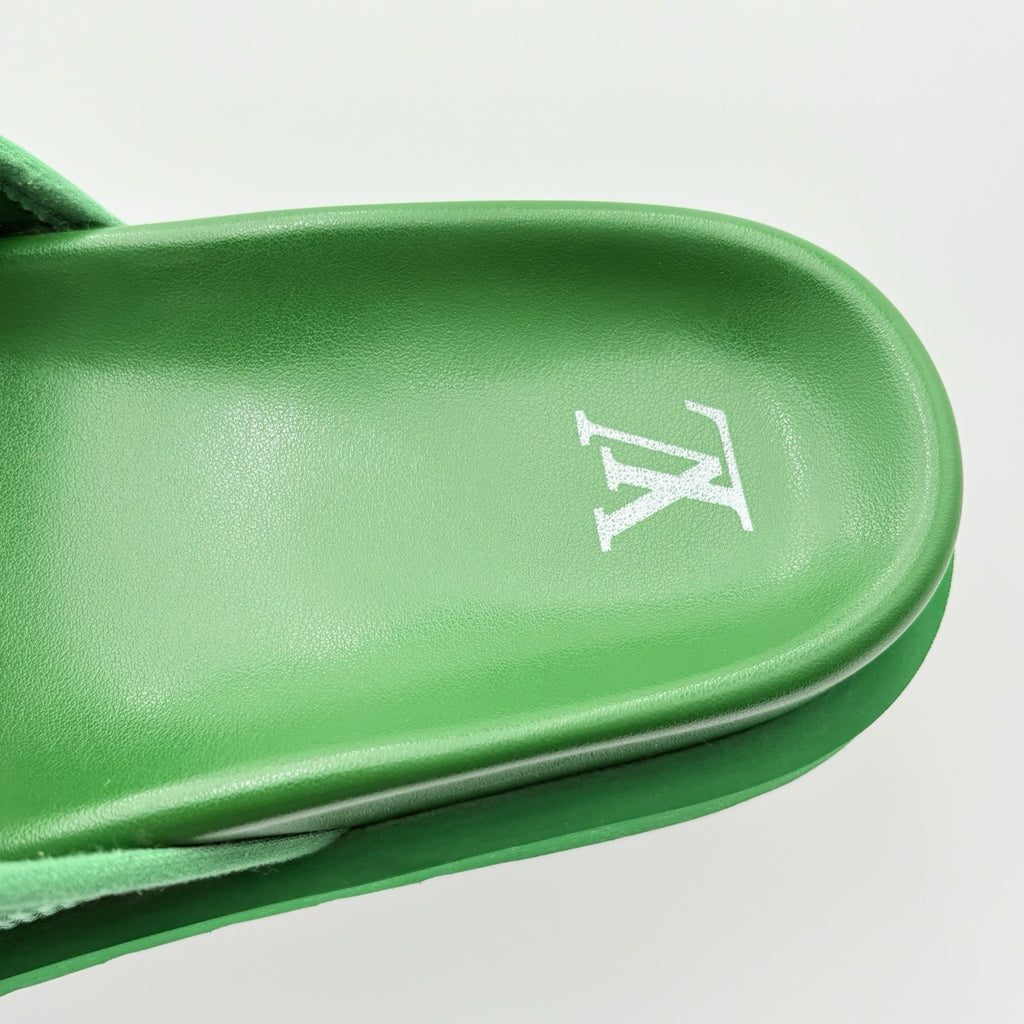 Size 10 LV (11-11.5 US) Louis Vuitton Leather Sandals ' Miami Mule ' | GREAT!