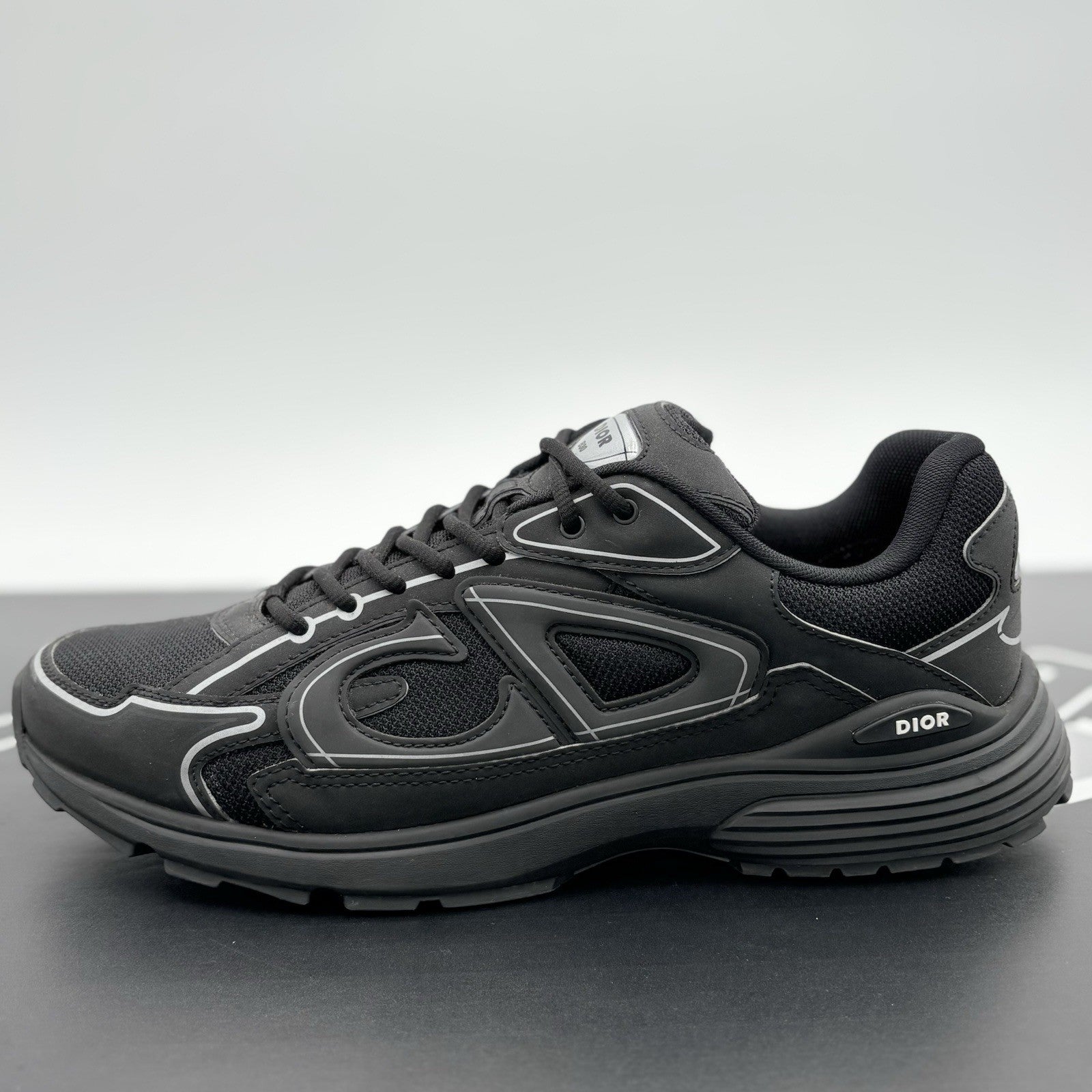 Size 45 (12 US) Dior B30 Reflective Sneaker ' Black ' | SUPER CLEAN!