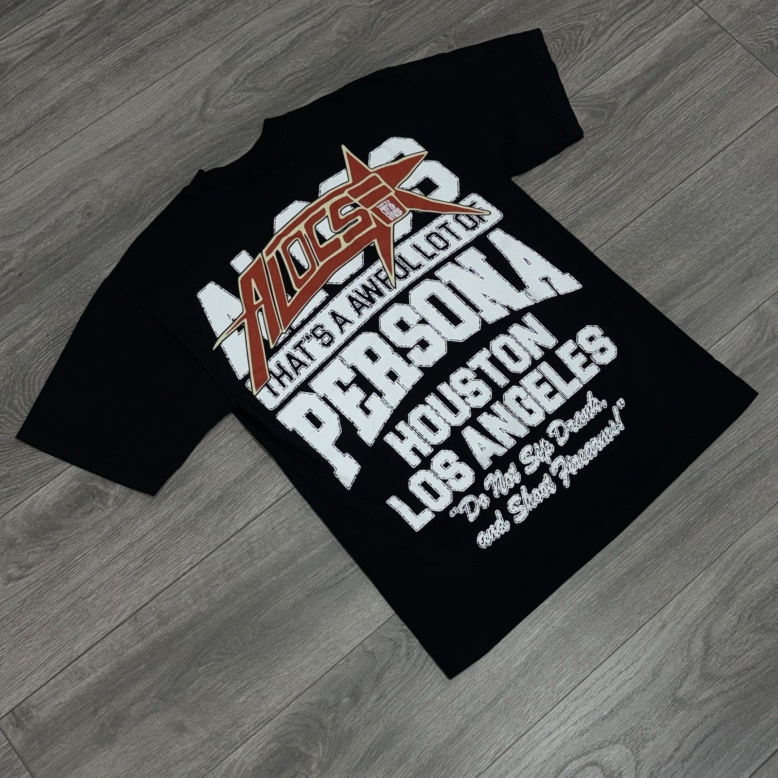 Size XL - That’s A Awful Lot Of Cough Syrup X Persona T-Shirt ' Black ' | NEW!