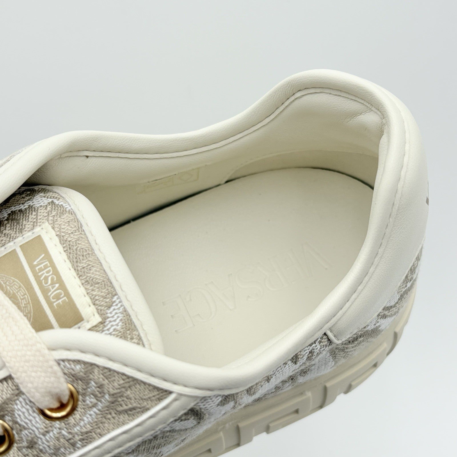 Size 44 (11 US) - Versace Barocco Greca Sneaker ' Beige Print ' | WORN ONCE!