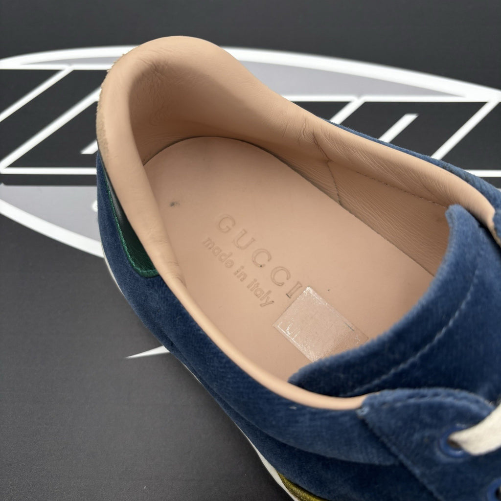 Size 9 G (9.5 US) - Gucci Ace ‘ Velvet Blue ‘ | GOOD CONDITION!