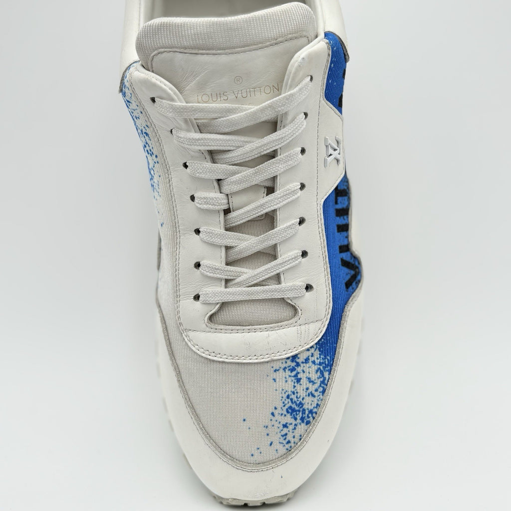 Size 9 LV (10-10.5 US) Louis Vuitton Run Away Low ' White Blue ' | GOOD COND!
