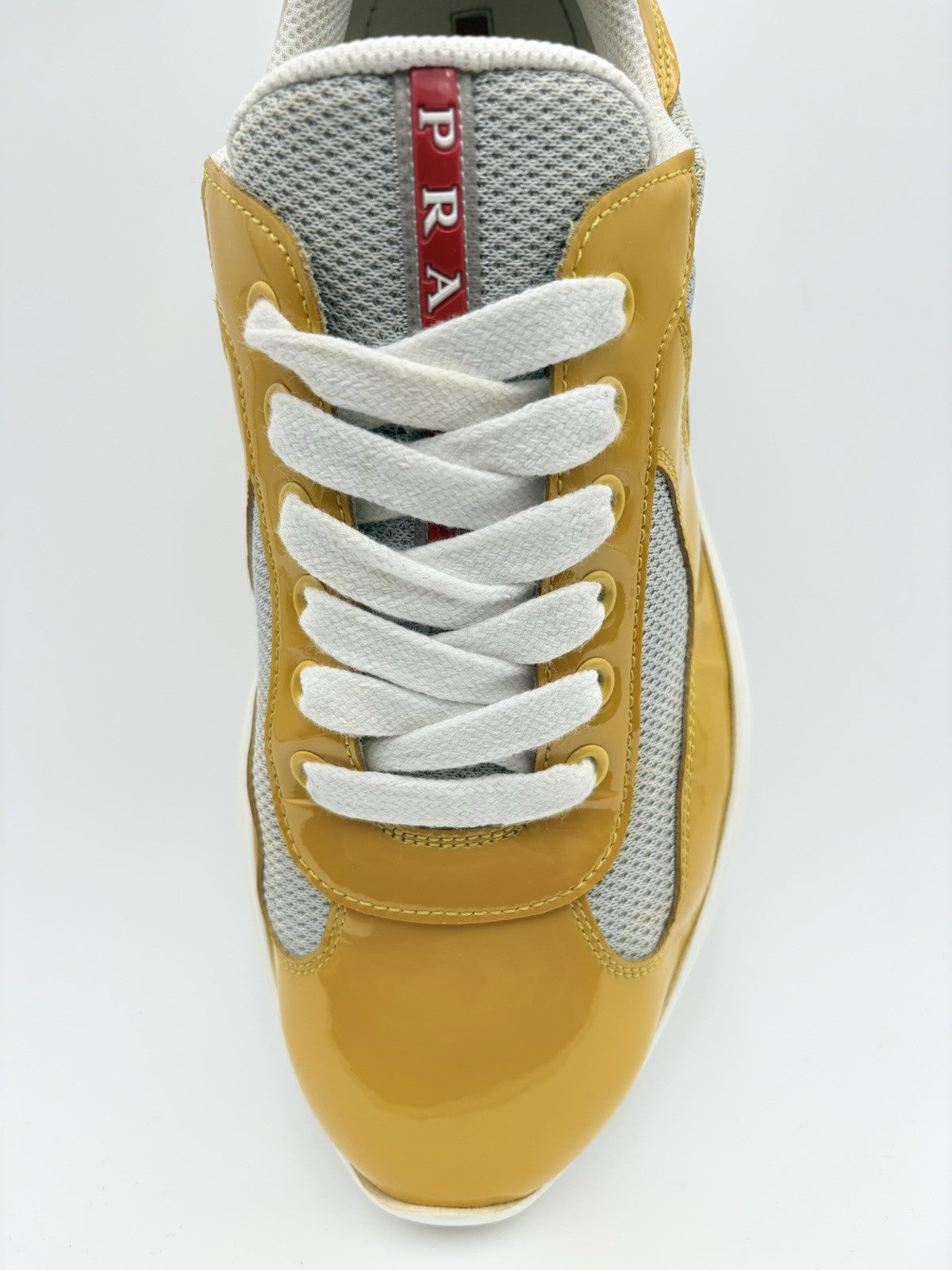 Size 6.5 UK (7.5 US) Prada Americas Cup ' Yellow White '