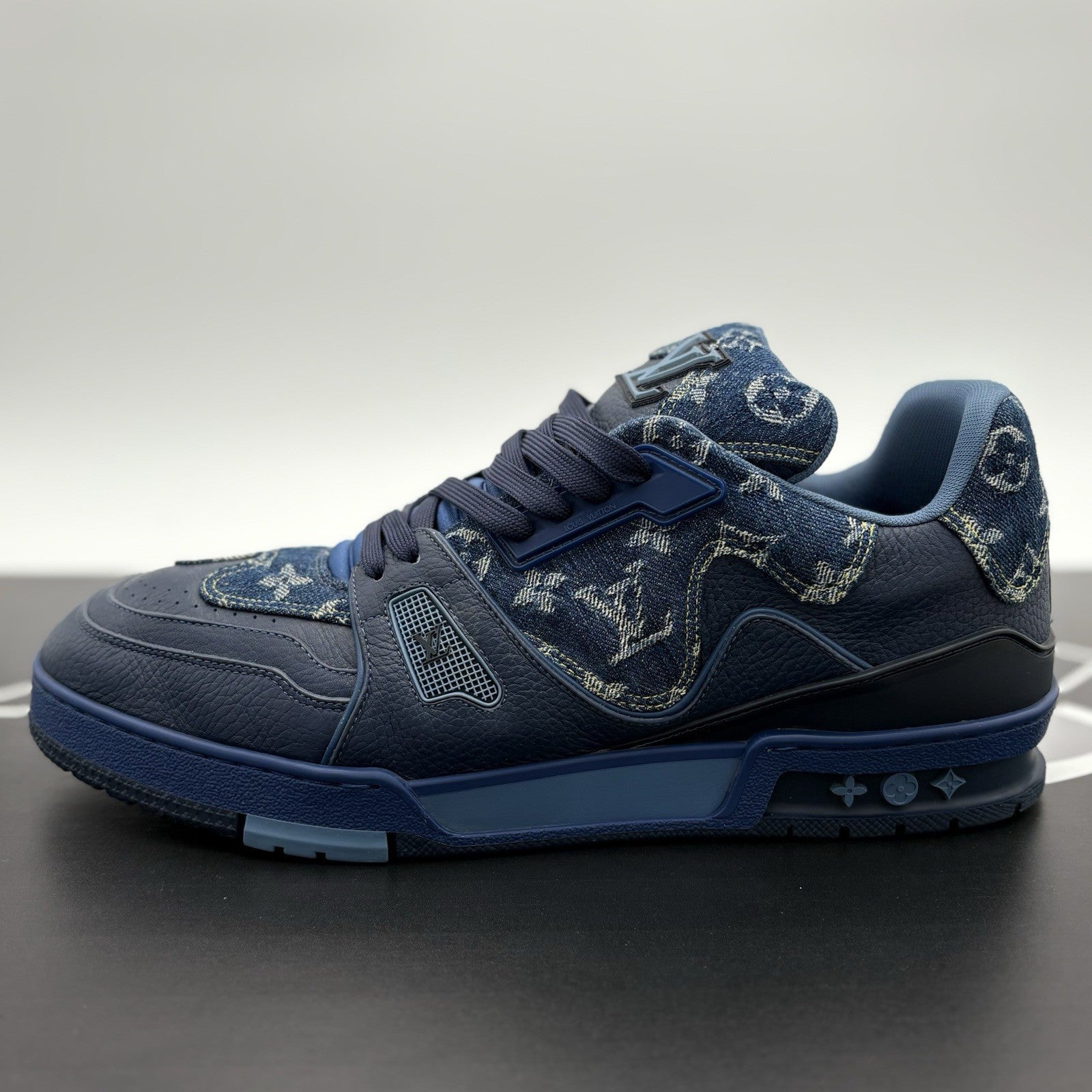 Size 11 LV (12-12.5 US) Louis Vuitton Trainer ' Monogram Navy ' | GREAT COND!