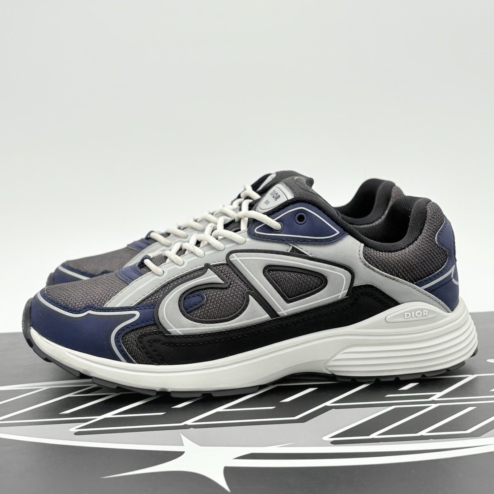 Size 42 (9 US) - Dior B30 Reflective Sneaker ' Blue Grey Black ' | SUPER CLEAN!
