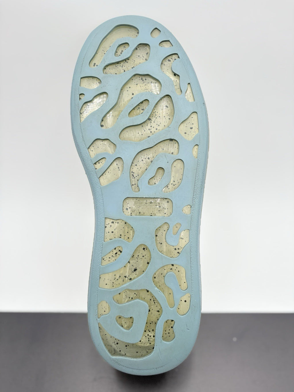 Size 44 (11 US) Alexander McQueen Clear Sole ' Splatter Blue ' | GREAT CONDITION