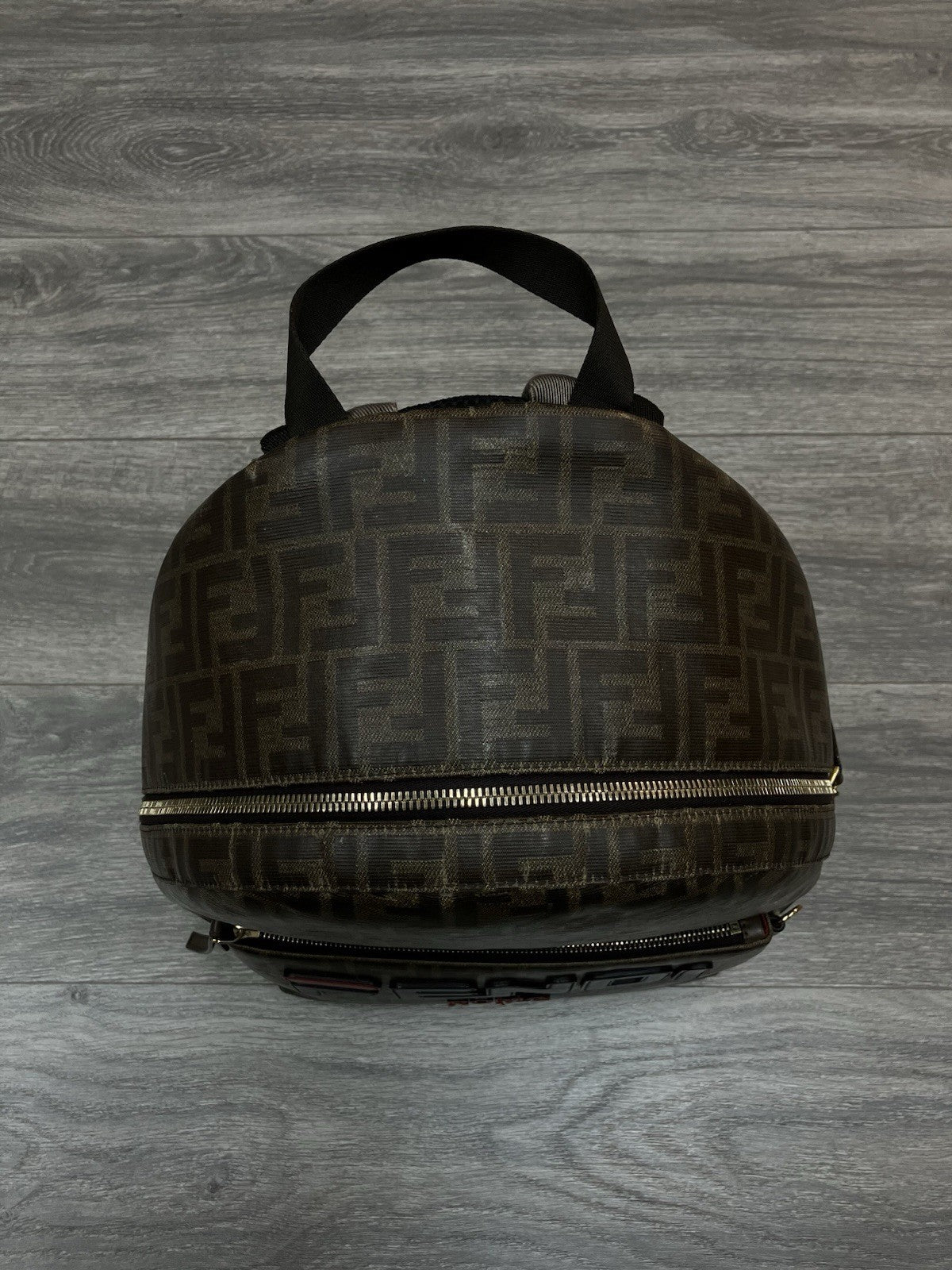 Fendi x Fila Brown Zucca Coated Canvas Mania Backpack