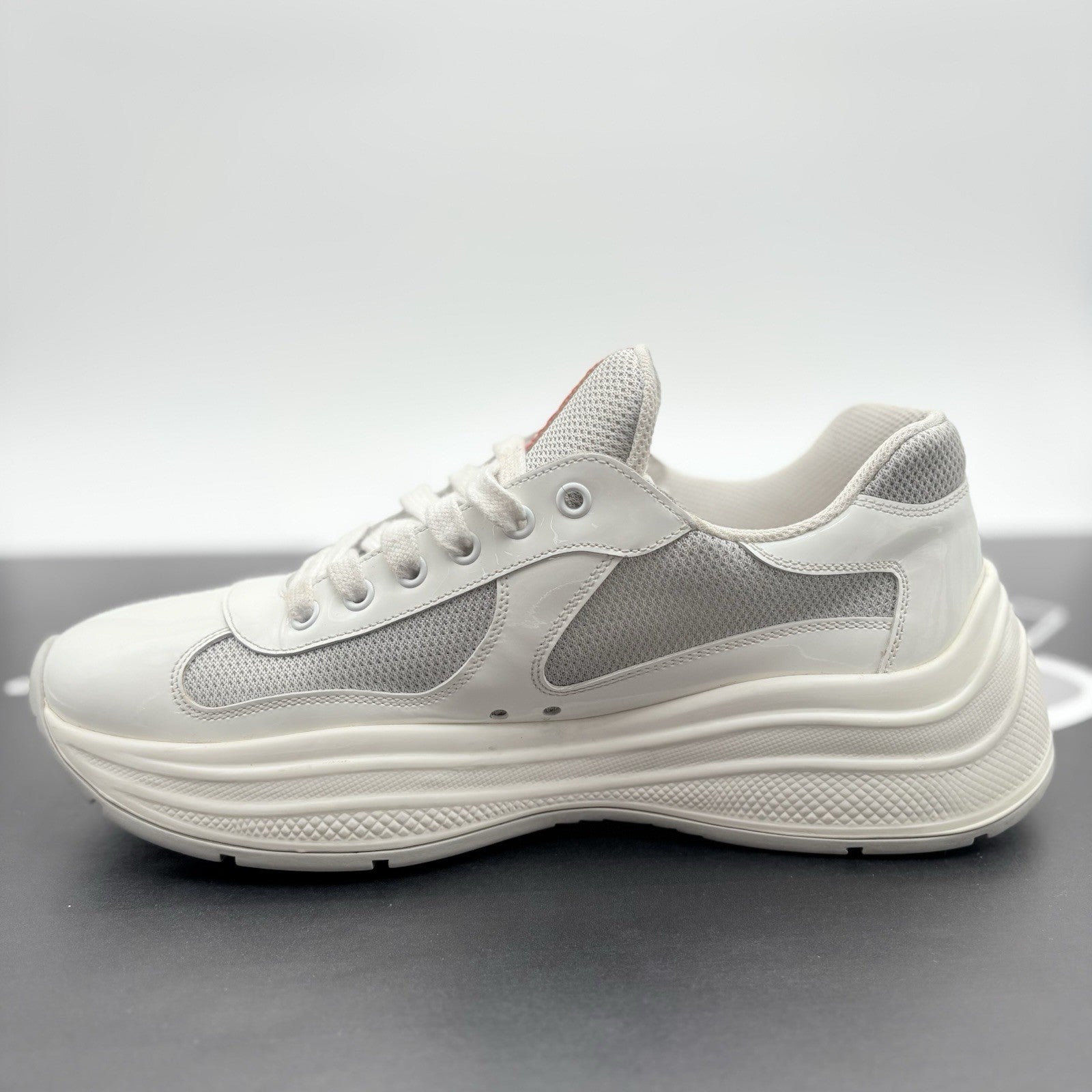 Size 8 UK (9 US) - Prada Americas Cup Sport ' White Grey ' | GREAT CONDITION!