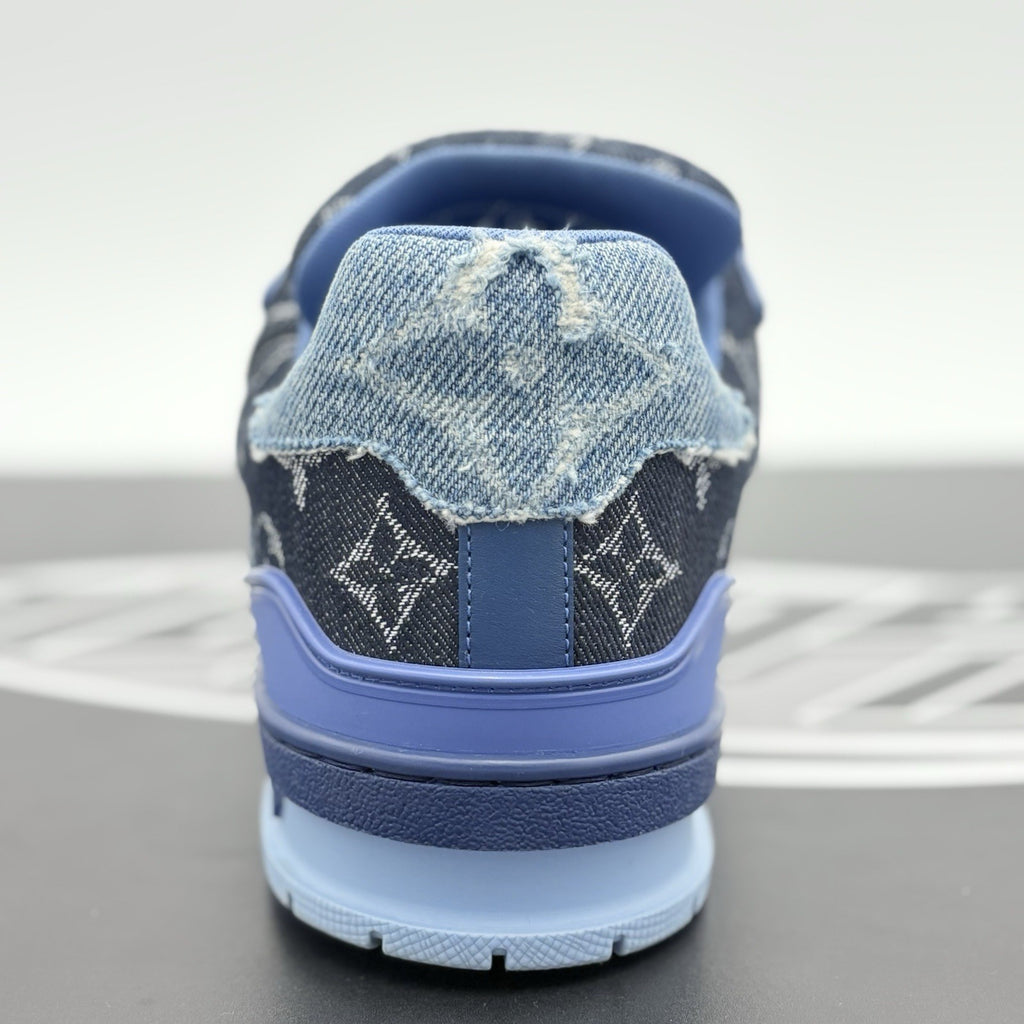 Size 8 LV (9-9.5 US) Louis Vuitton Trainer ' Monogram Blue Denim ' | SUPER CLEAN