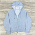Size XL - Dior Cashmere Knit & Blue Cotton Hooded Track Jacket  | SUPER CLEAN!