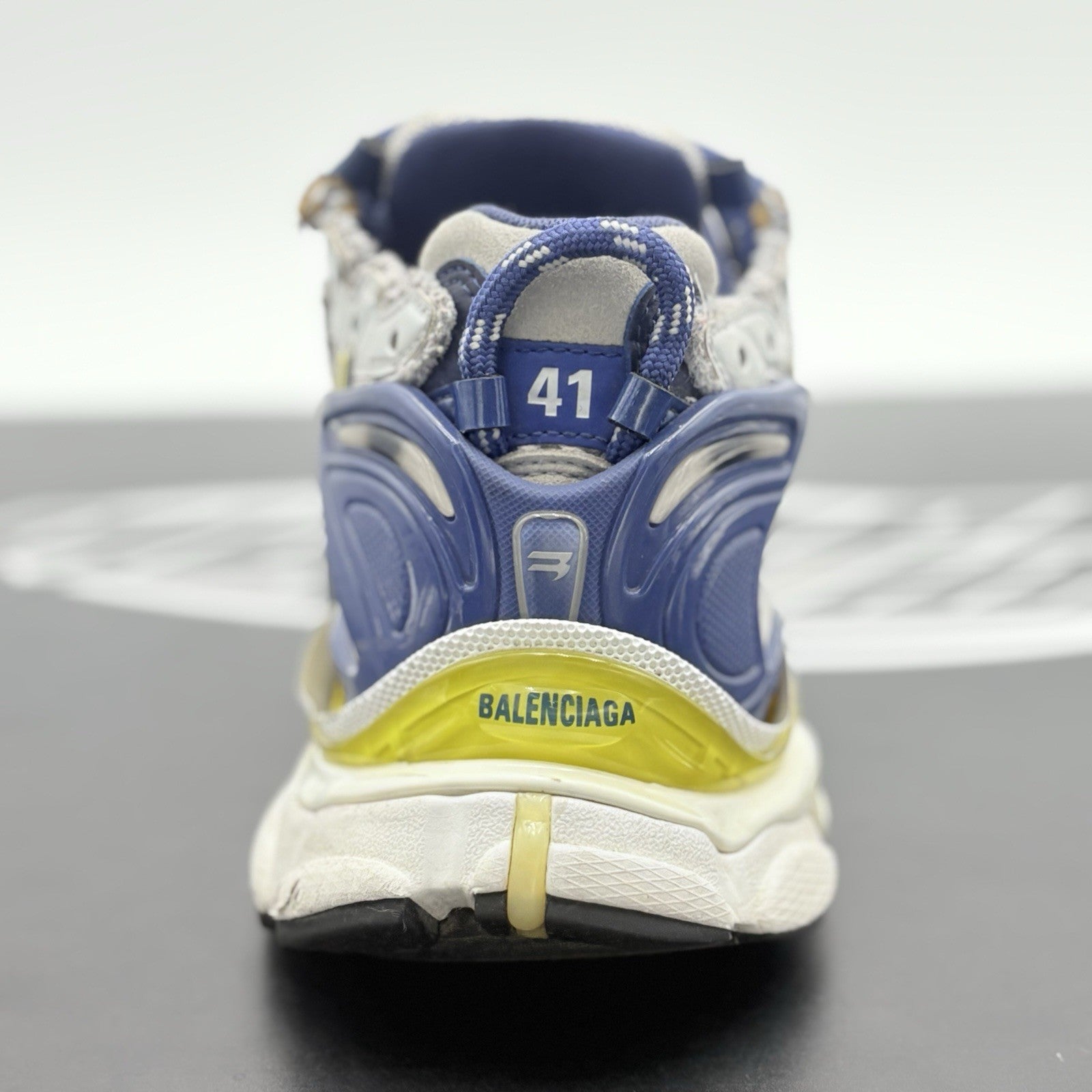Size 41 (8 US) - Balenciaga Runner ' White Blue Yellow ' | GOOD CONDITION!