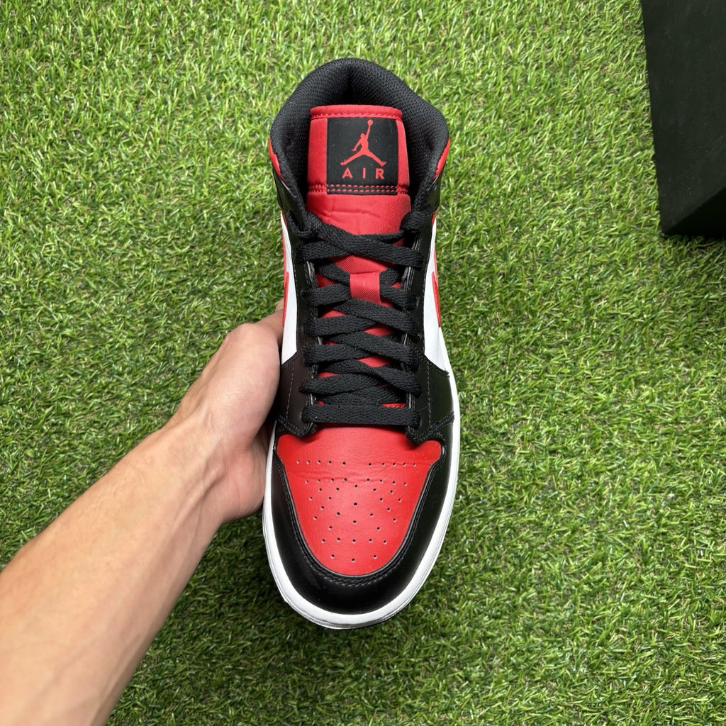 Size 8 - Jordan 1 Mid Bred Toe | SUPER CLEAN!