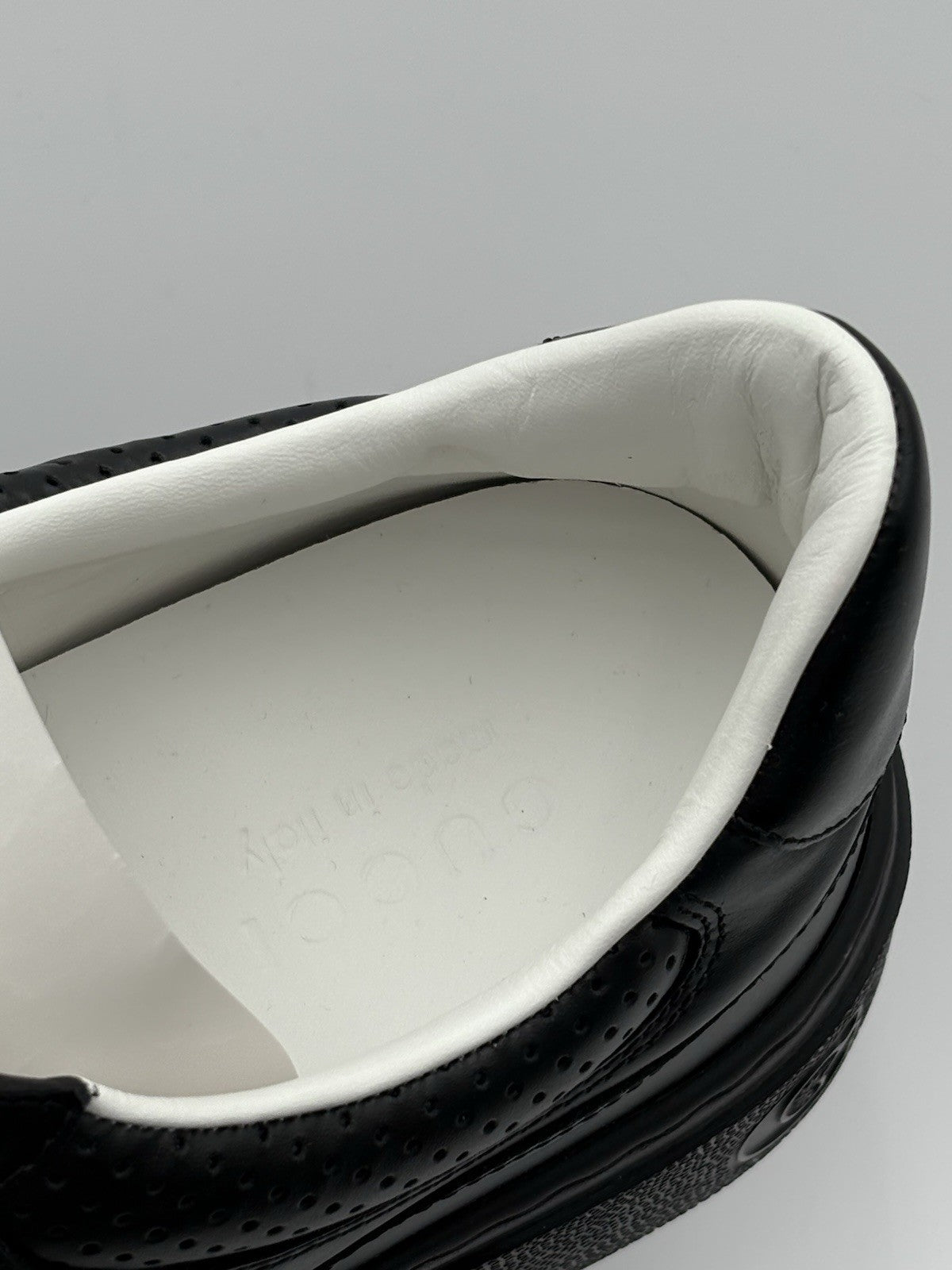 Size 12.5 G (13 US) - Gucci GG Embossed ' Black Leather ' | BRAND NEW!