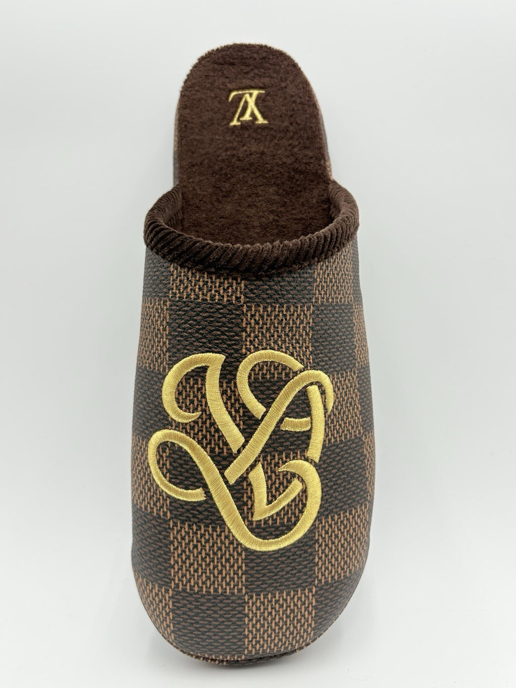 Size 11 LV (12-12.5 US) Louis Vuitton Palace Slipper Damier Pop ' Ebene ' | NEW!