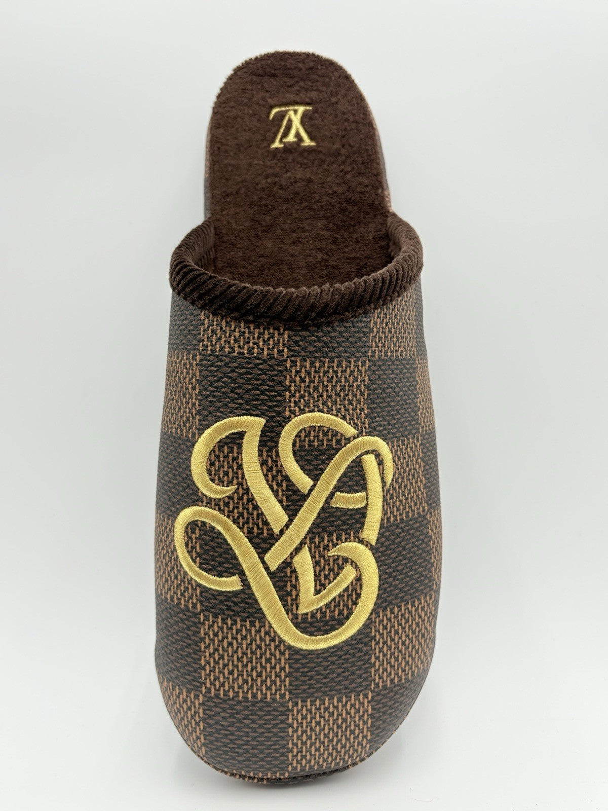 Size 11 LV (12-12.5 US) Louis Vuitton Palace Slipper Damier Pop ' Ebene ' | NEW!