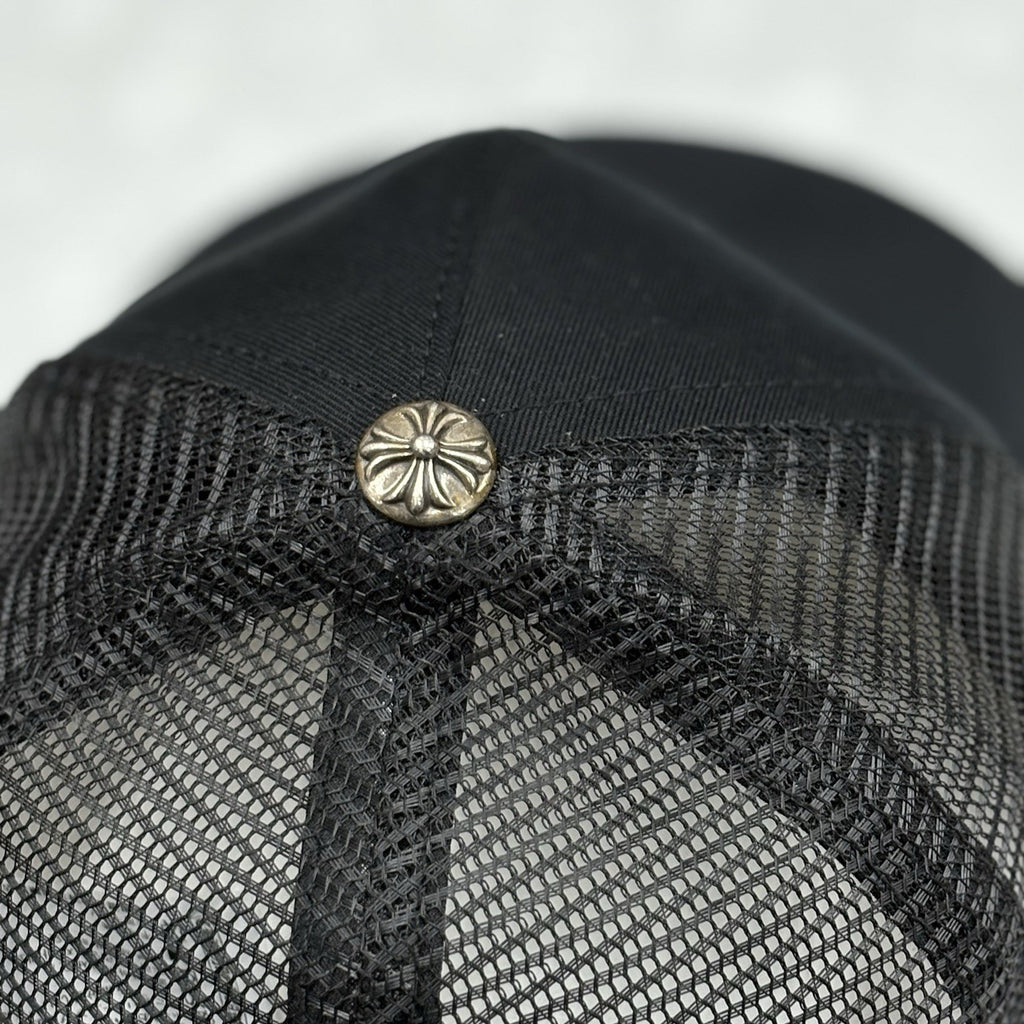 Chrome Hearts Plus Cross Seal Stamp Trucker Hat ' Black ' | GOOD CONDITION!