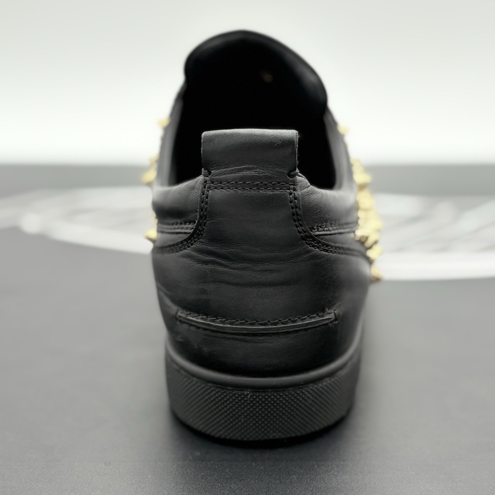 Size 43 (10 US) Christian Louboutin Low Spiked Sneaker  ' Black Gold ' | GOOD!