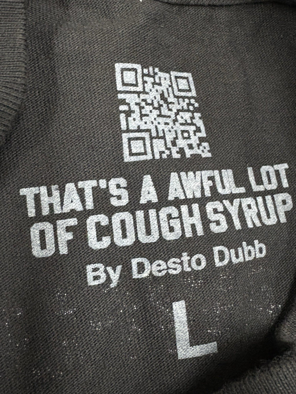 Size L - That’s A Awful Lot Of Cough Syrup X Persona T-Shirt ' Black ' | NEW!