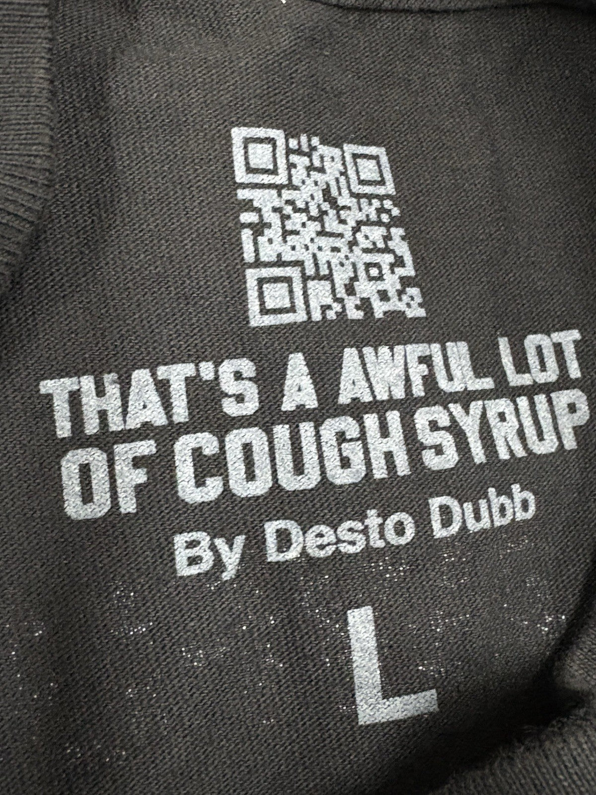 Size L - That’s A Awful Lot Of Cough Syrup X Persona T-Shirt ' Black ' | NEW!