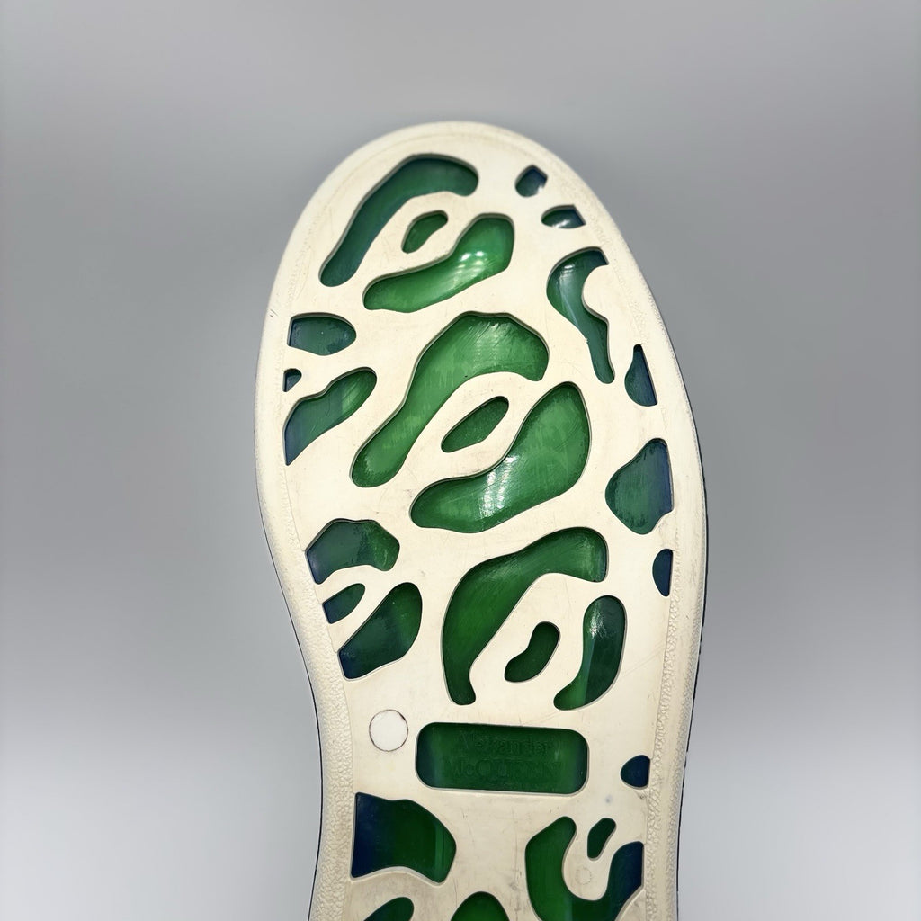 Size 45 (12 US) Alexander McQueen ' Transparent Sole White, Lime '