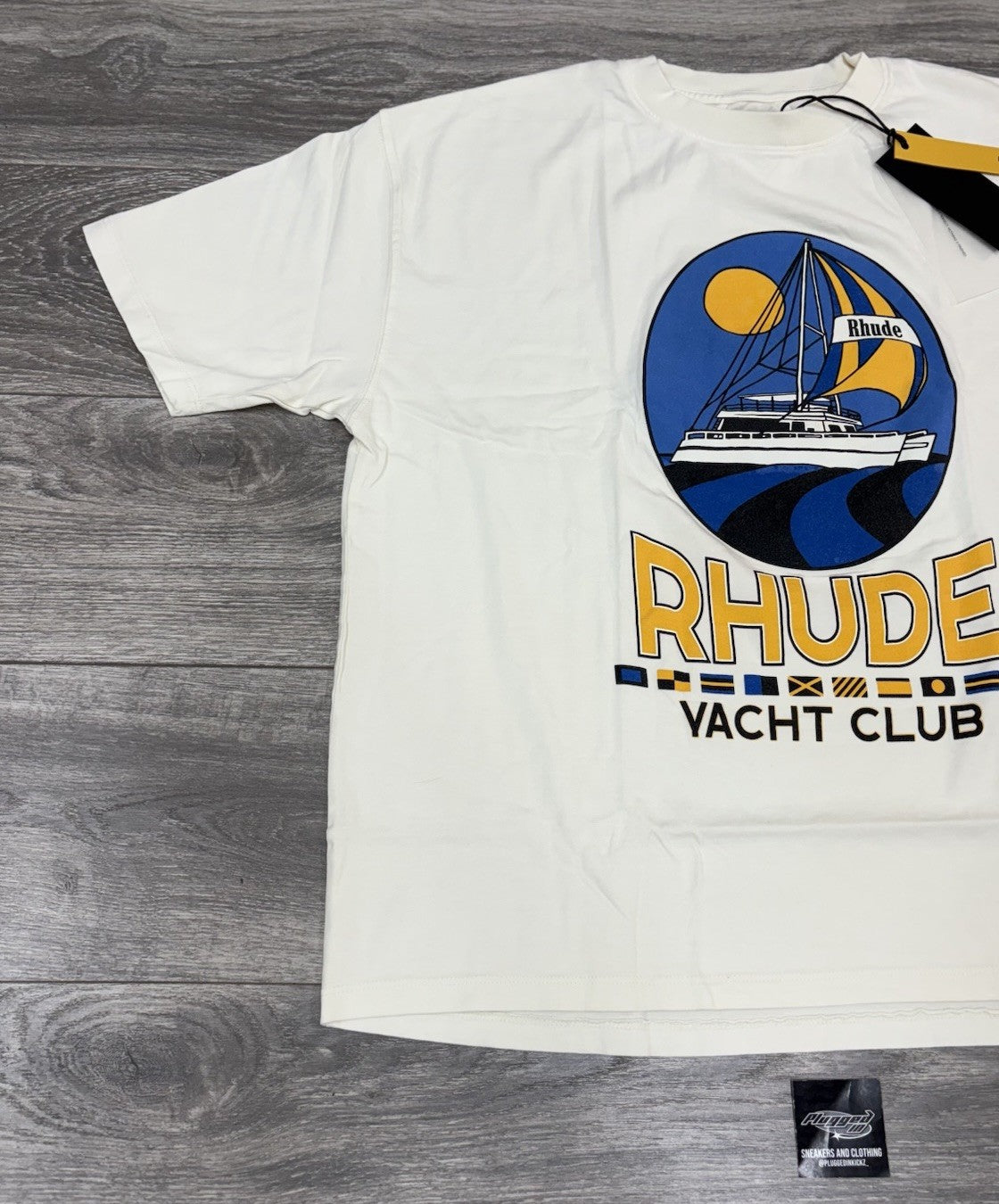 Size Large - Rhude Yacht Club Tee ' Vintage White ' | BRAND NEW!
