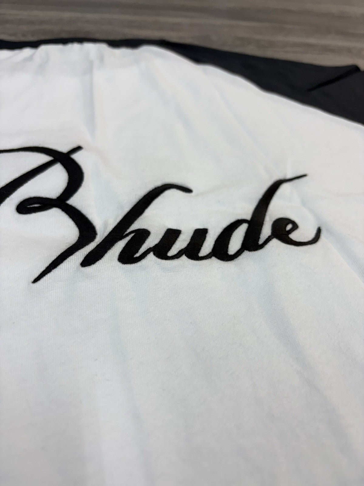 Size Small - Rhude Logo Embroidered Cotton T-Shirt ' Vintage Black ' | NEW!
