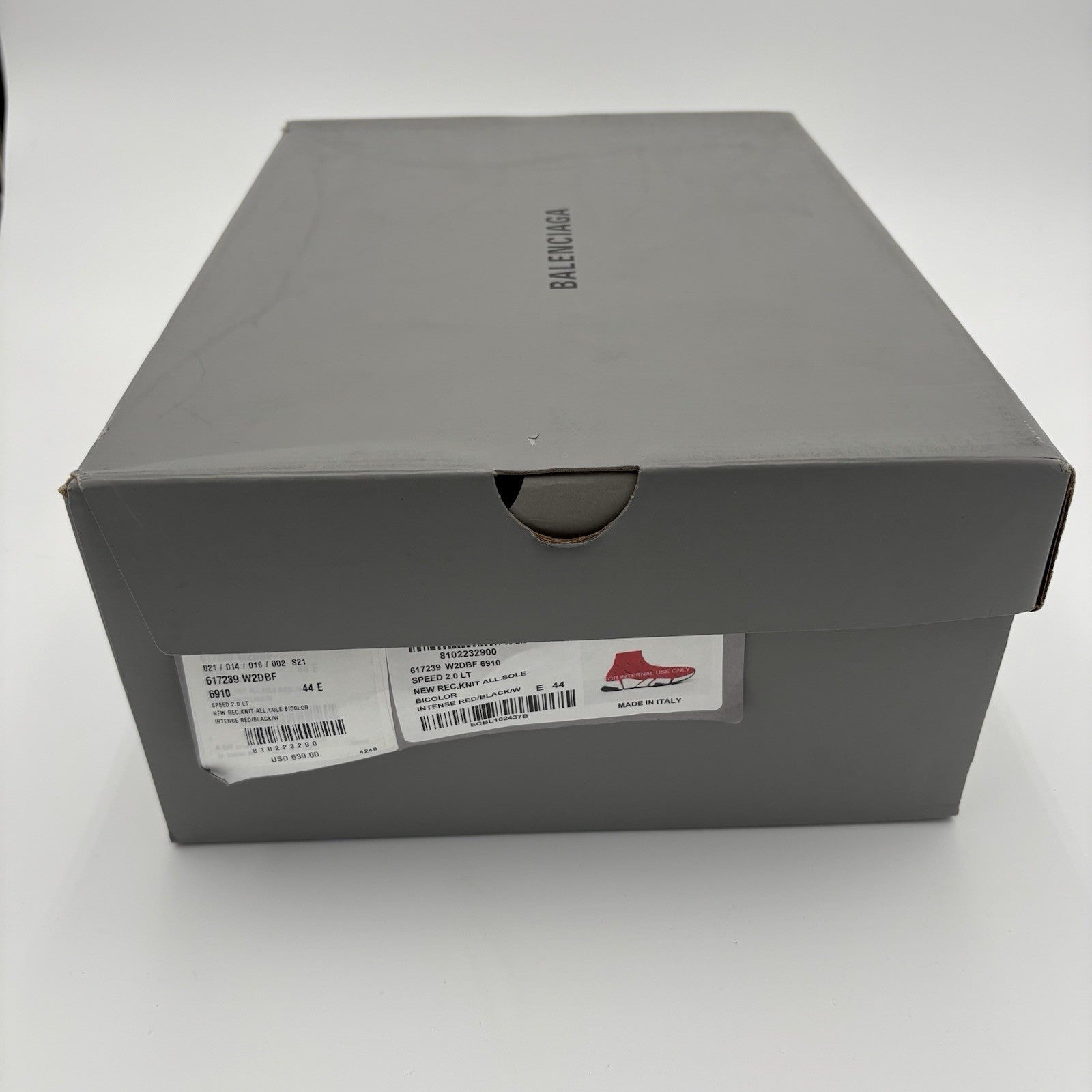 Size 44 (11 US) Balenciaga Speed 2.0 ' All Over Logo Intense Red ' | BRAND NEW!