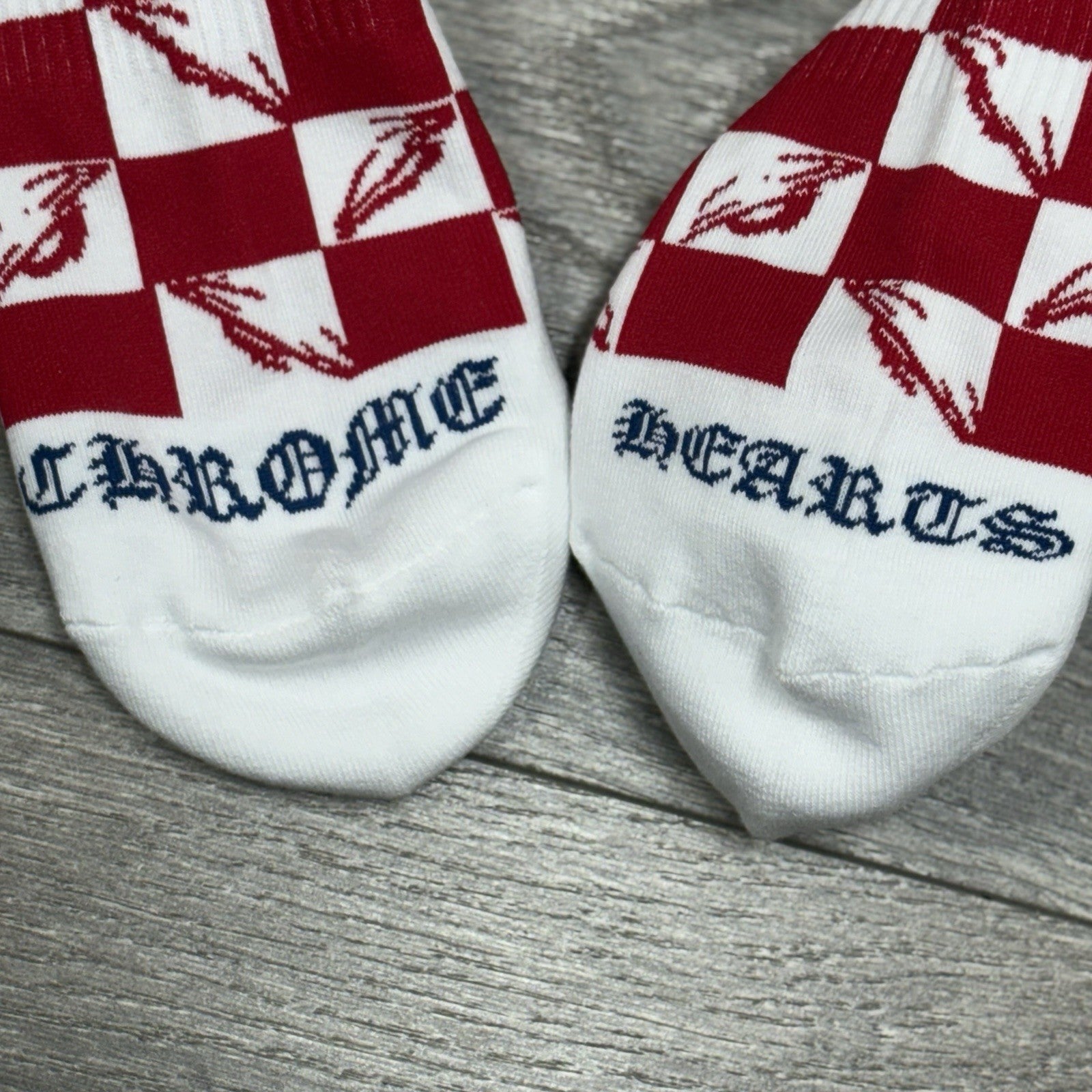 Size Large (9-13 US) - Chrome Hearts Matty Boy 99 Eye Socks ' Red ' | NEW!