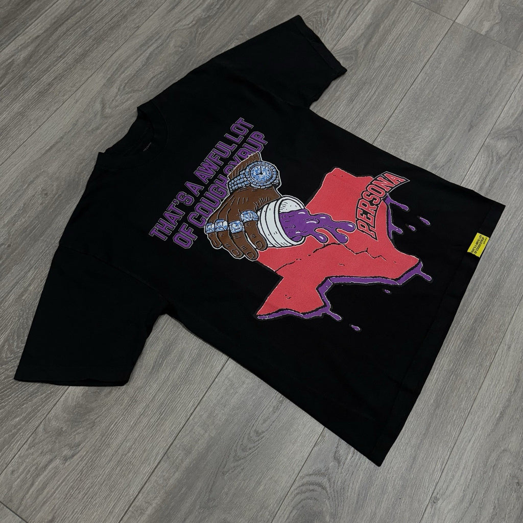 Size M - That’s A Awful Lot Of Cough Syrup X Persona T-Shirt ' Black ' | NEW!