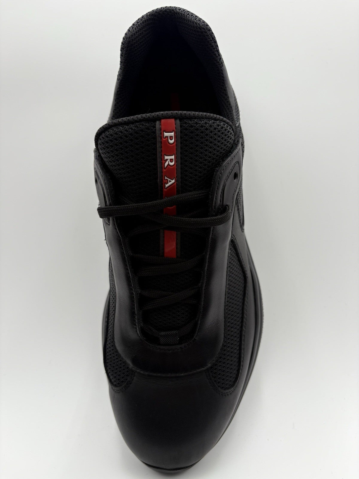 Size 7 UK (8 US) - Prada Americas Cup ' Black Leather ' | ONLY WORN 1x