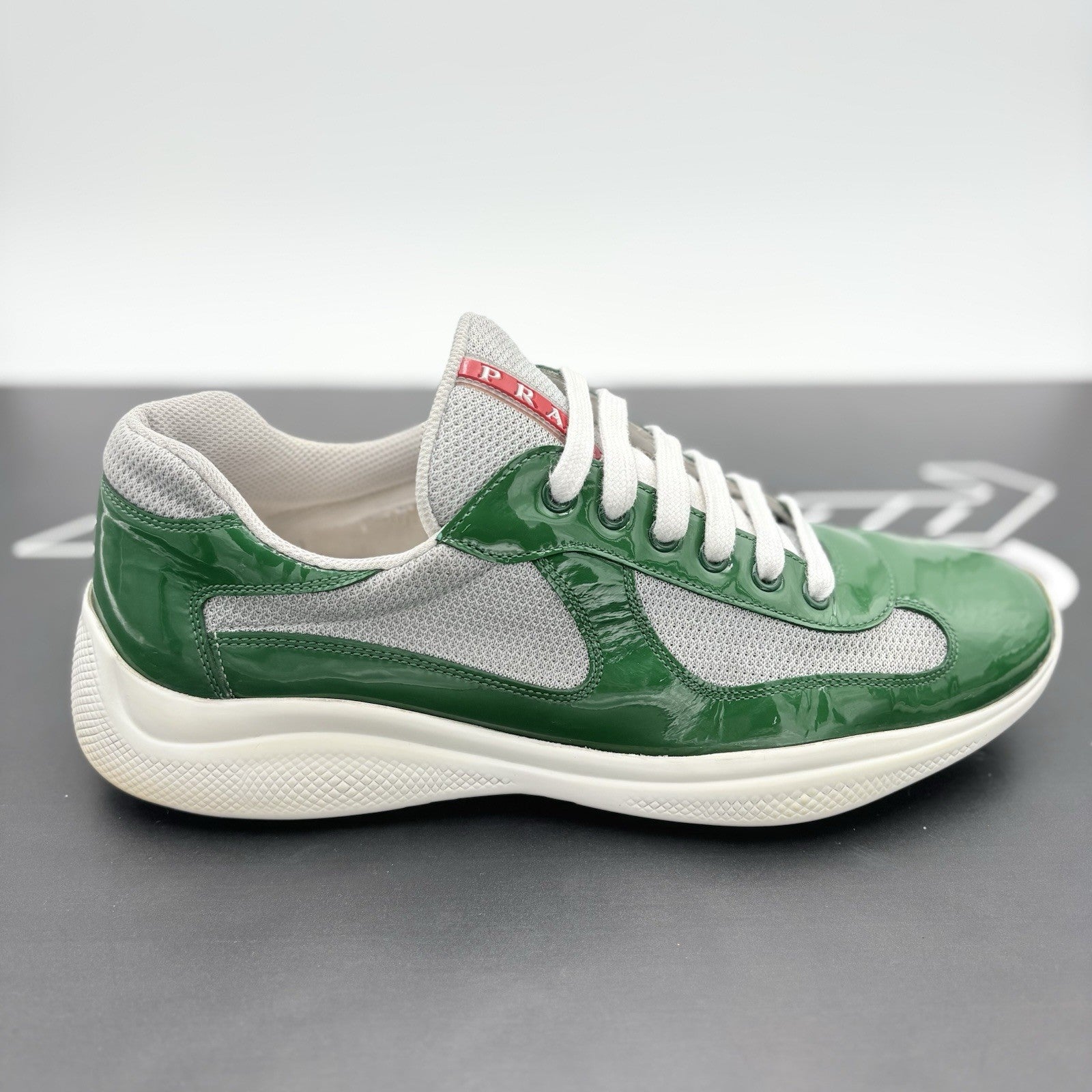 Size 9.5 UK (10.5 US) - Prada Americas Cup ' Green White ' | GOOD CONDITION!
