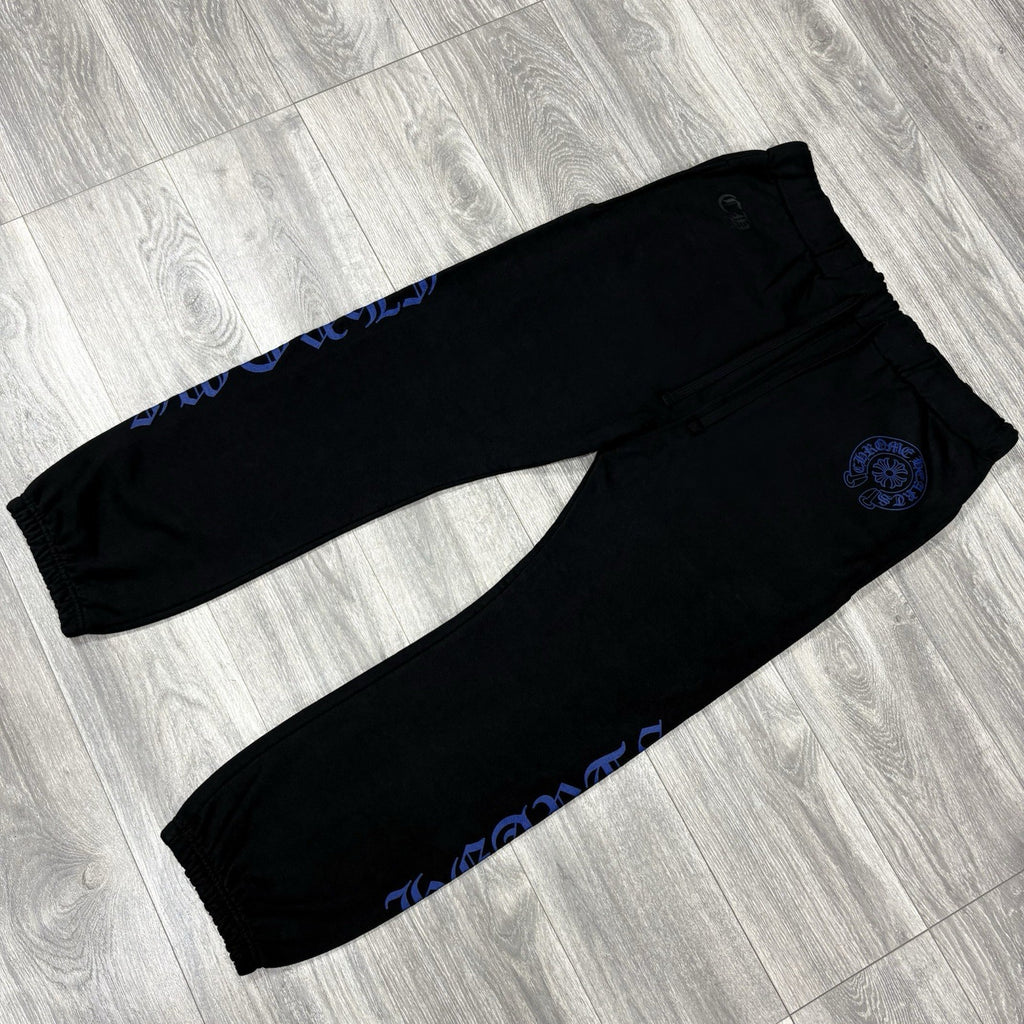 Size XXL - Chrome Hearts Horseshoe Logo Sweatpants ' Blue Black ' | NEW!