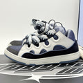 Size 43 (10 US) - Lanvin Curb Sneaker ' White Navy Blue ' | EXCELLENT CONDITION!