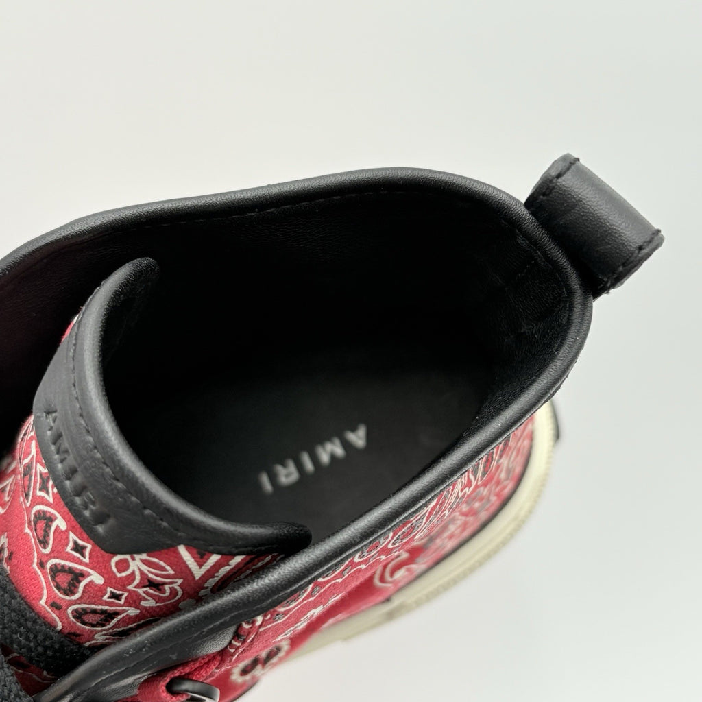 Size 44 (11 US) Amiri Bandana Canvas High-Top Sneaker ' Red ' | GREAT CONDITION!