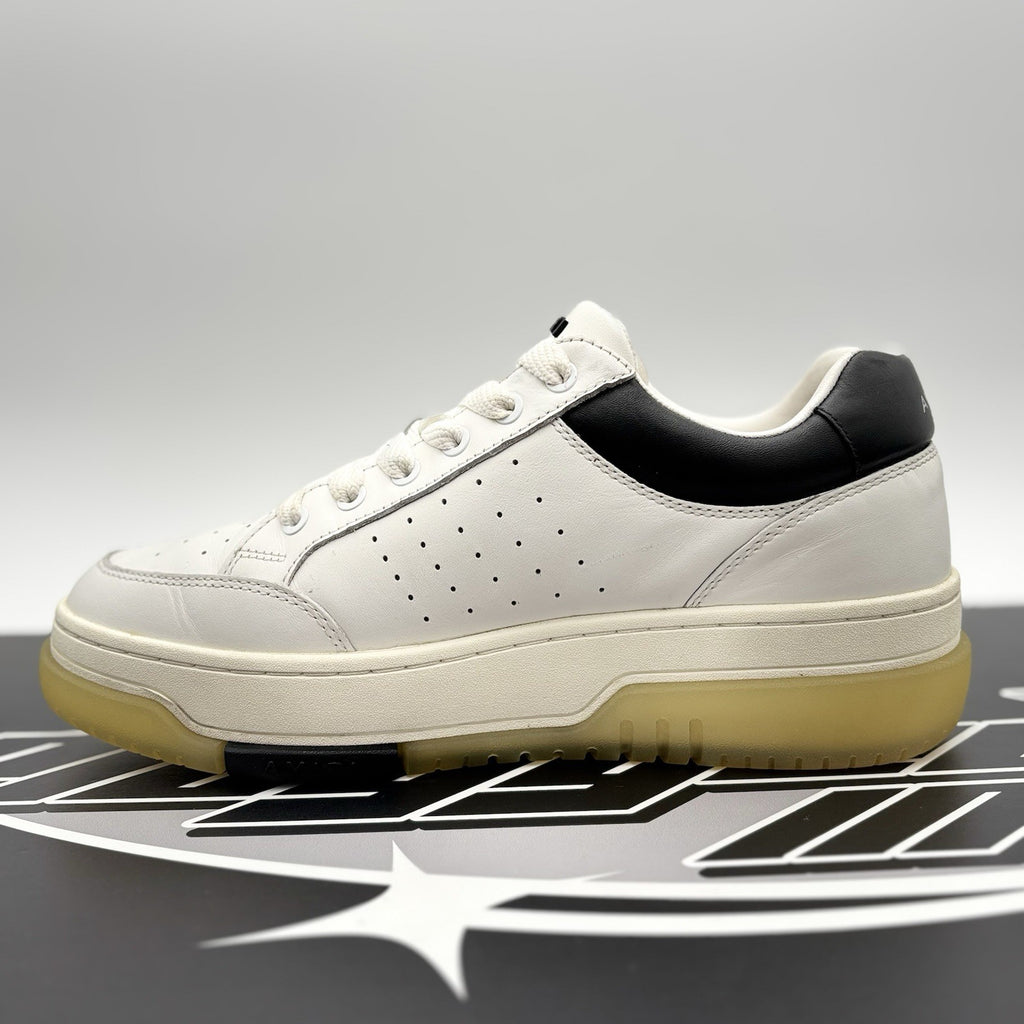 Size 43 (10US) - Amiri Stadium Low Top Sneakers ‘ White , Black ‘ | GOOD COND!