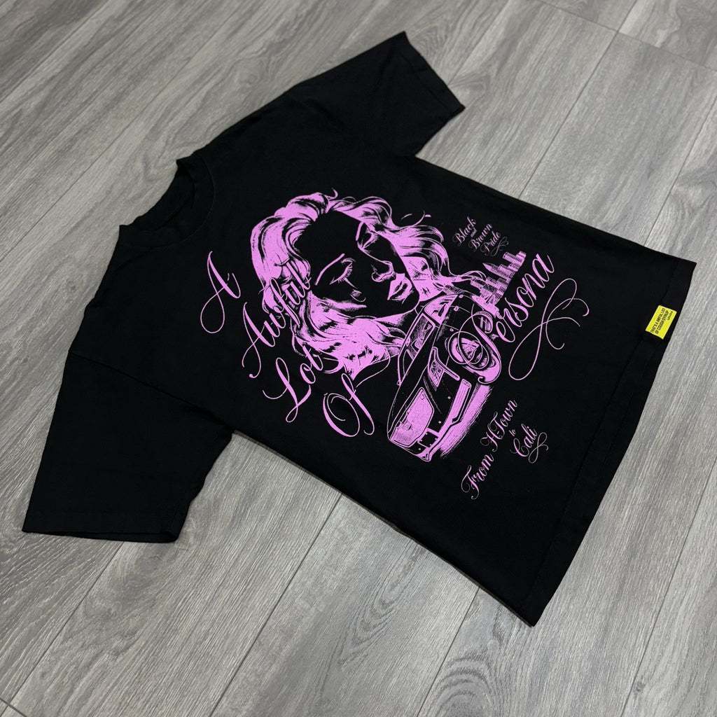 Size XL Thats A Awful Lot Of Cough Syrup X Persona T-Shirt ' Black Pink ' | NEW