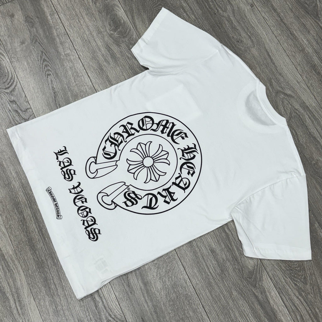 Size M - Chrome Hearts Las Vegas Horseshoe Logo T-Shirt ' White ' | BRAND NEW