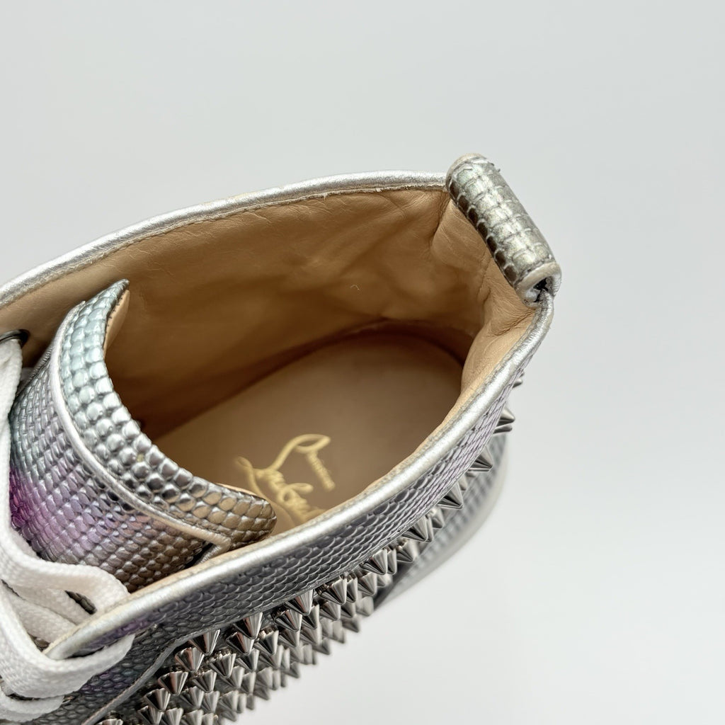 Size 41 (8 US) -Christian Louboutin Spikes ' Multi Silver ' | GREAT CONDITION!