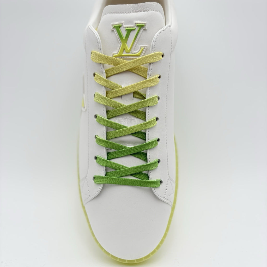Size 11 LV (12-12.5 US) Louis Vuitton Luxembourg ' White Green Yellow ' | NEW!