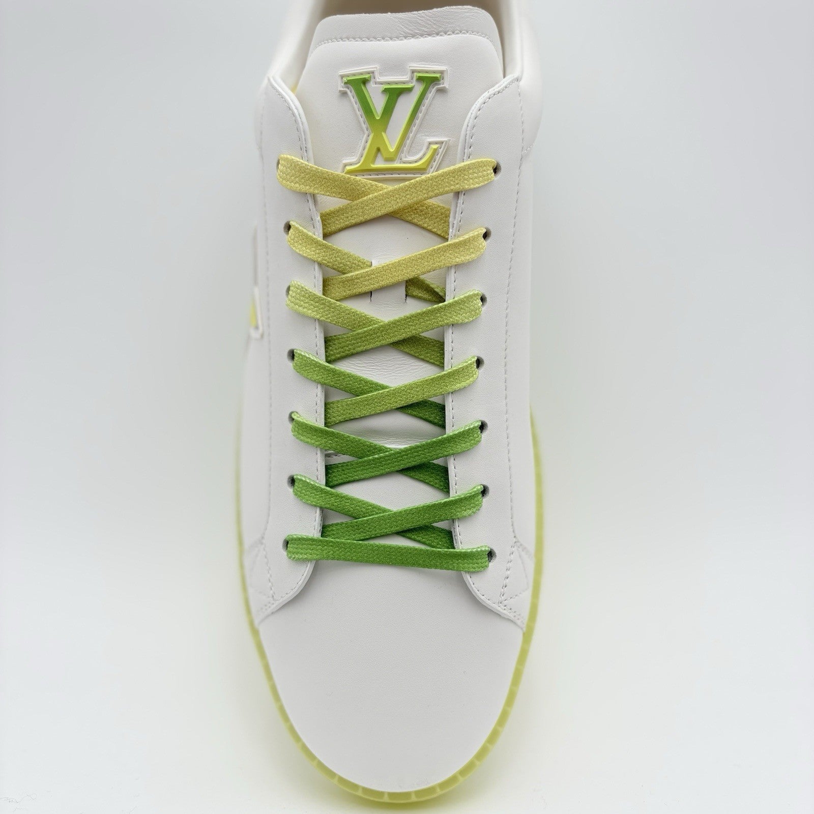 Size 11 LV (12-12.5 US) Louis Vuitton Luxembourg ' White Green Yellow ' | NEW!