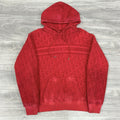 Size Medium - Dior Terry Cotton Towel Hoodie ' Red '