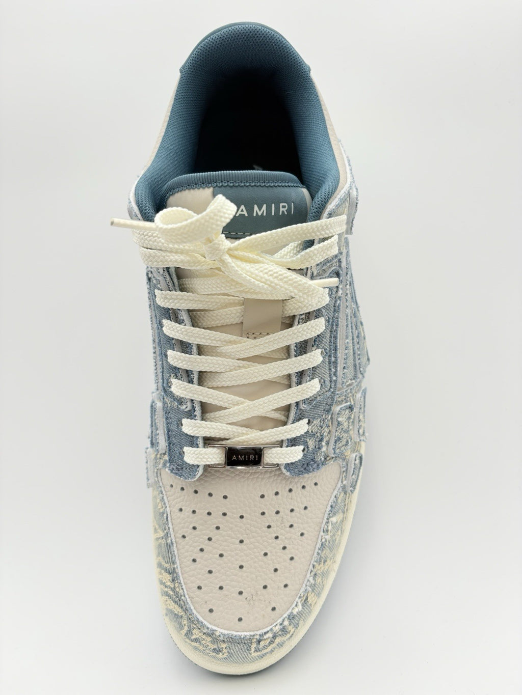 Size 42 (9 US) Amiri Skel Low Top ' Bandana Jacquard - Denim ' ONLY WORN ONCE!